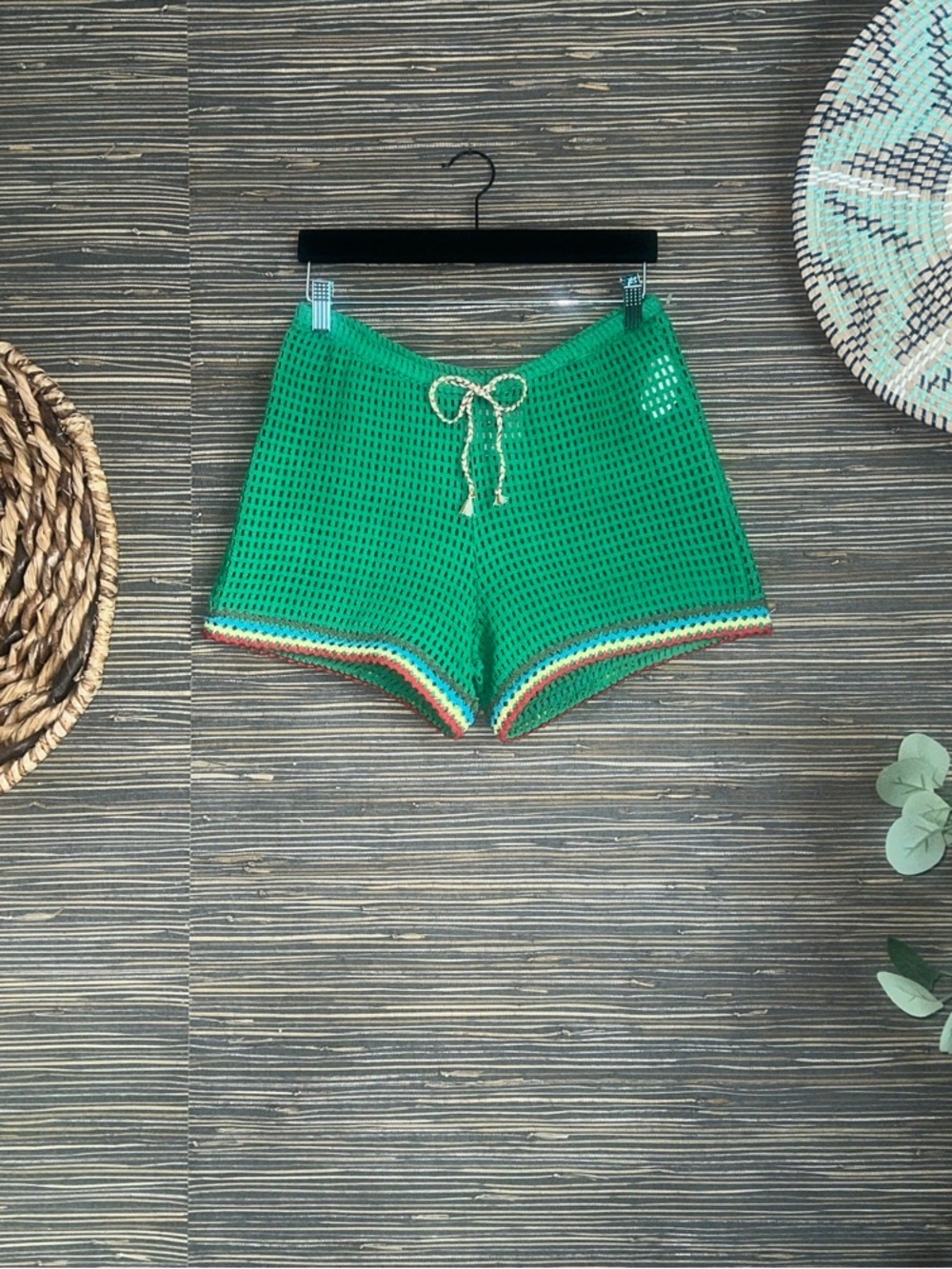 🆕 Urban Outfitters BDG Baja
Crochet Shorts Green Small CoverUp - Picture 3 of 14